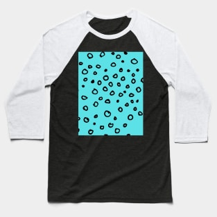 Abstract boho black bubble pattern Baseball T-Shirt